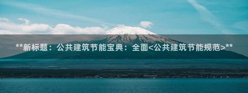 e尊国际-e尊国际官网：**新标题：公共建筑节能宝典：全面<公共建筑节能规范>**