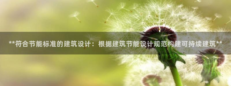 e尊国际官网：**符合节能标准的建筑设计：根据建筑节能设计规范构建可持续建筑**