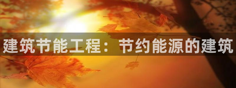 尊亿游戏国际官网：建筑节能工程：节约能源的建筑