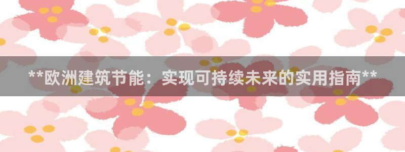 e尊国际可靠吗：**欧洲建筑节能：实现可持续未来的实用指南**
