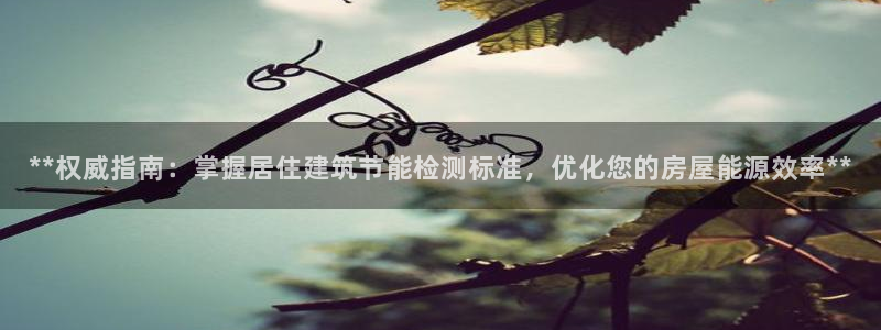 e尊平台：**权威指南：掌握居住建筑节能检测标准，优化您的房屋能源效率**