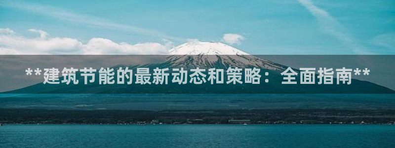 谁知道e尊国际的网址：**建筑节能的最新动态和策略：全面指南**