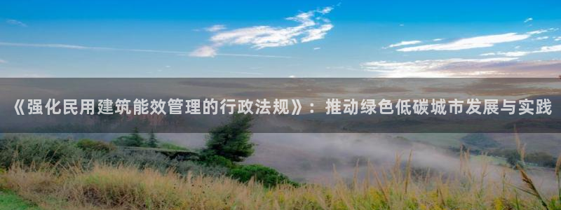 e尊国际客户端：《强化民用建筑能效管理的行政法规》：推动绿色低碳城市发展与实践