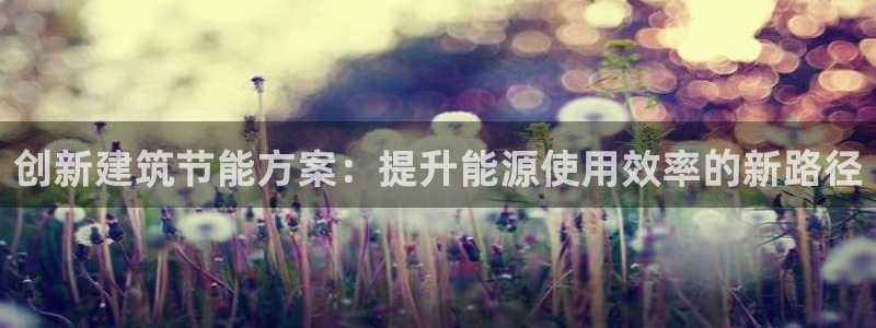 e尊国际平台：创新建筑节能方案：提升能源使用效率的新路径