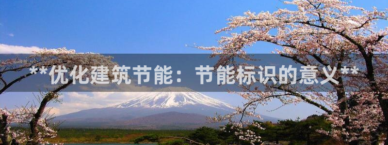 e尊国际官方网站：**优化建筑节能：节能标识的意义**
