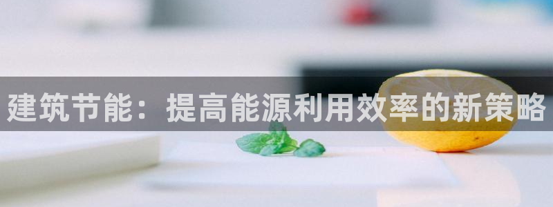 e尊国际的手机登录网站：建筑节能：提高能源利用效率的新策略