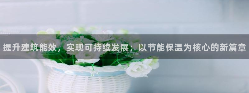 e尊电竞：提升建筑能效，实现可持续发展：以节能保温为核心的新篇章