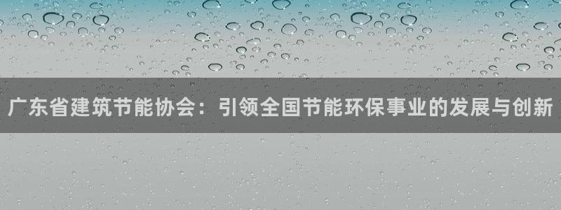 e尊国际是个黑网：广东省建筑节能协会：引领全国节能环保事业的发展与创新